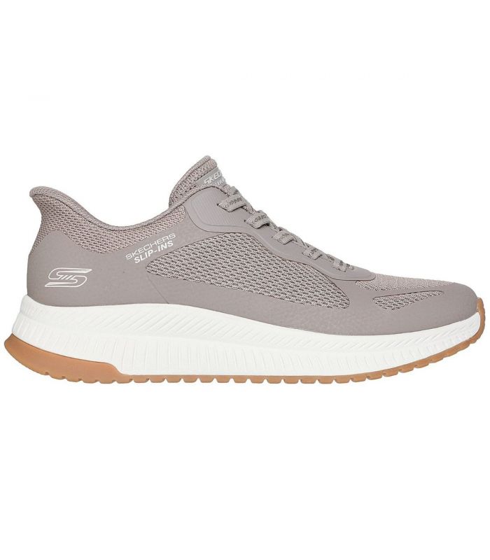Compra online Zapatillas Skechers Slip ins BOBS Squad 4 Mujer Taupe en oferta al mejor precio