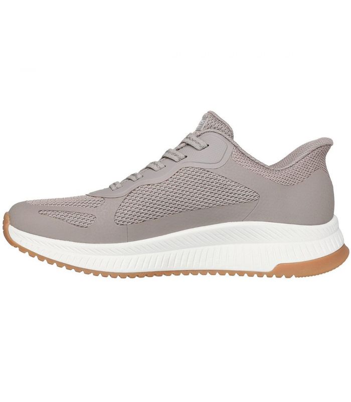 Compra online Zapatillas Skechers Slip ins BOBS Squad 4 Mujer Taupe en oferta al mejor precio