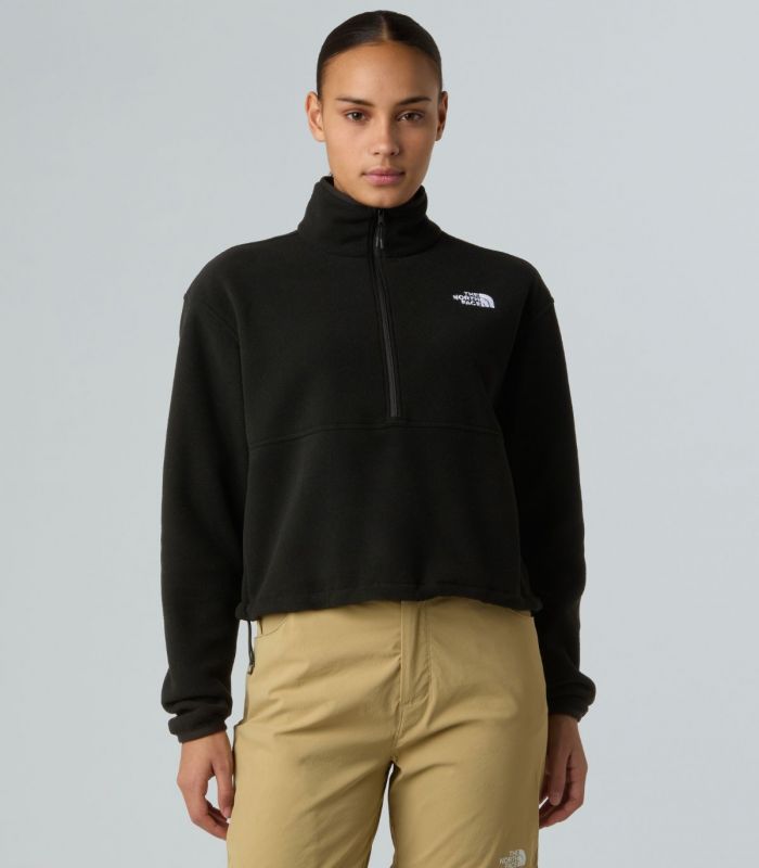 Compra online Forro Polar The North Face Glacier Fleece 1/2 Zip Short Mujer TNF Black en oferta al mejor precio
