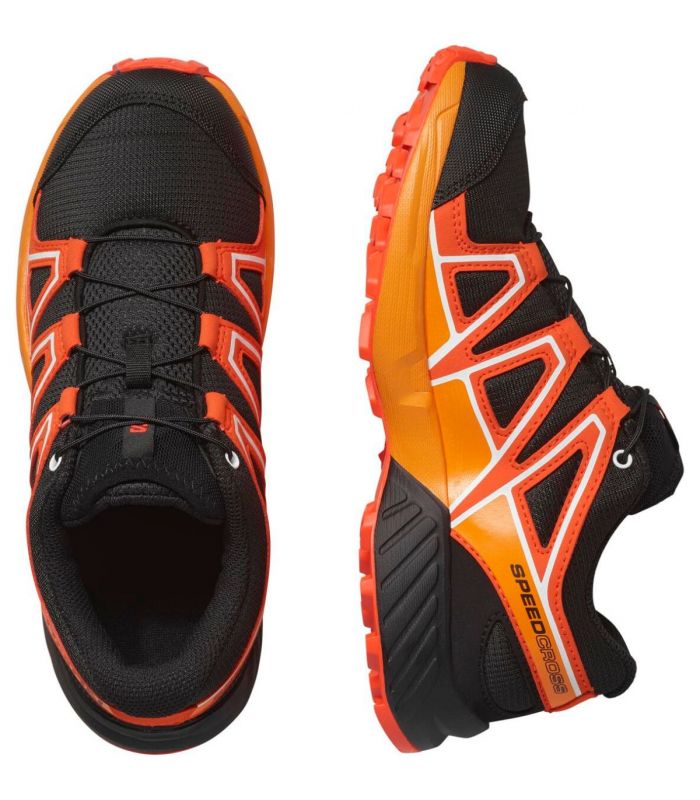 Compra online Zapatillas Salomon Speedcross J Niños Black Cherry Tomato en oferta al mejor precio