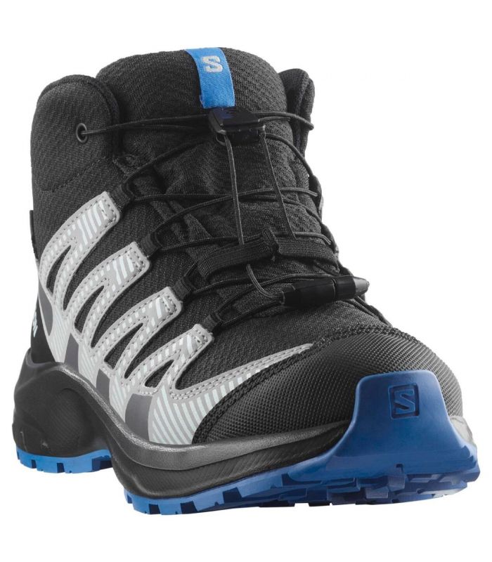 Compra online Botas Salomon Xa Pro V8 Mid WP J Niños Black Blue en oferta al mejor precio