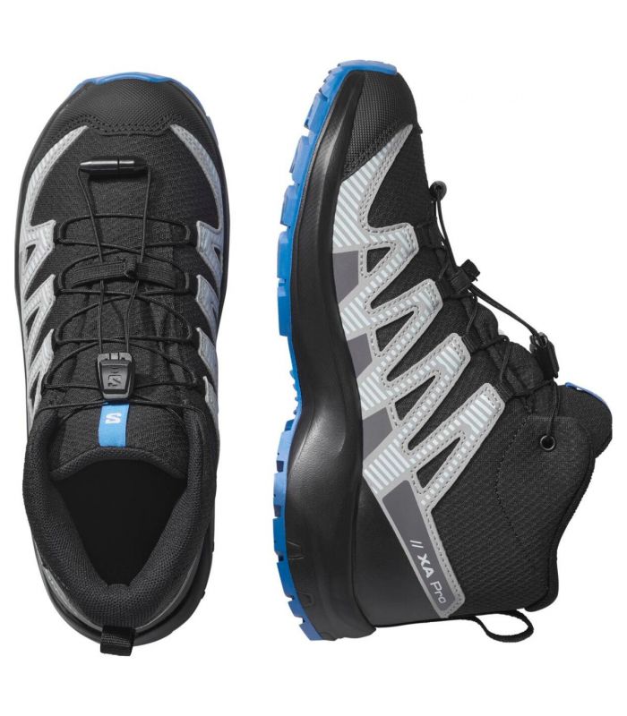 Compra online Botas Salomon Xa Pro V8 Mid WP J Niños Black Blue en oferta al mejor precio