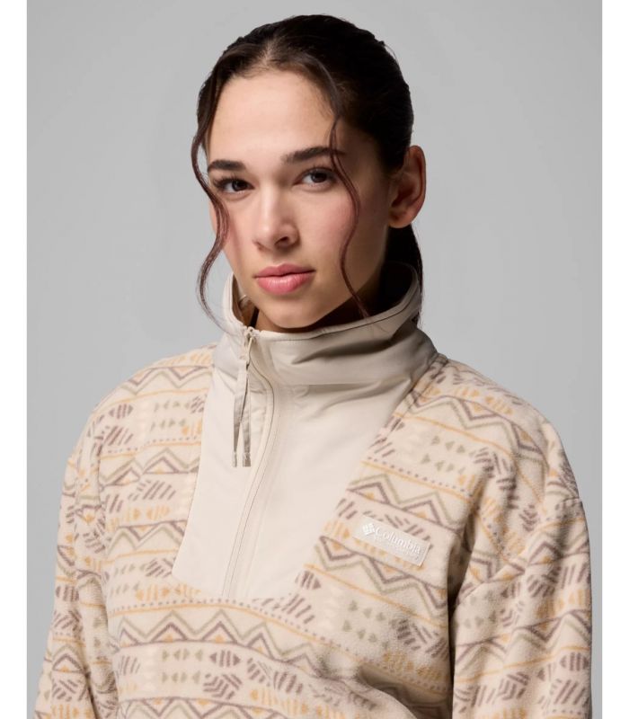 Compra online Forro Polar Columbia Sequoia Grove Printed Half Zip Mujer Dark Stone en oferta al mejor precio
