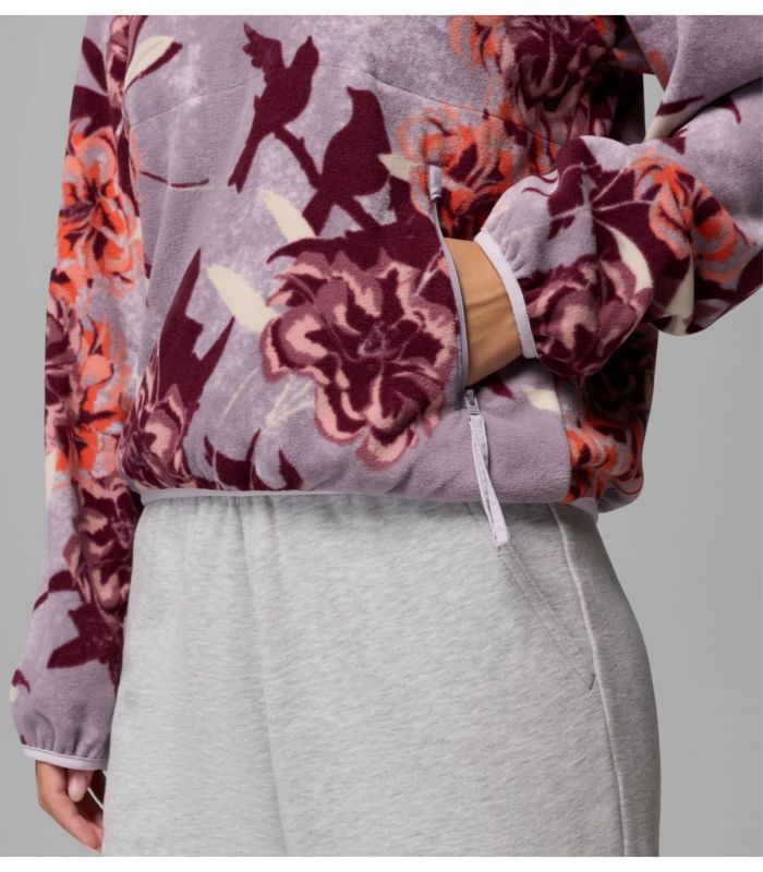 Compra online Forro Polar Columbia Sequoia Grove Printed Half Zip Mujer Shale Purple en oferta al mejor precio