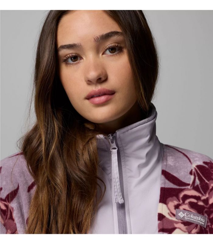 Compra online Forro Polar Columbia Sequoia Grove Printed Half Zip Mujer Shale Purple en oferta al mejor precio