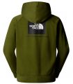 Compra online Sudadera con capucha y manga raglán The North Face NSE Box Hombre Woodland Green en oferta al mejor precio