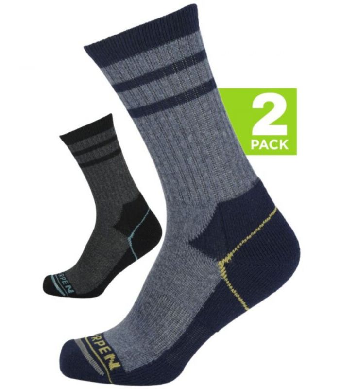 Compra online Calcetines Lorpen T2 2 Pack Wool Hike Crew Whales Grey Blue en oferta al mejor precio