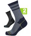 Compra online Calcetines Lorpen T2 2 Pack Wool Hike Crew Whales Grey Blue en oferta al mejor precio