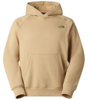 Sudadera The North Face con capucha y manga raglán NSE Box Hombre Khaki Stone