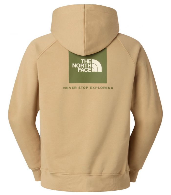 Compra online Sudadera The North Face con capucha y manga raglán NSE Box Hombre Khaki Stone en oferta al mejor precio