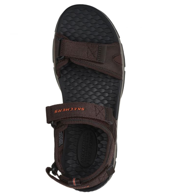 Compra online Sandalias Skechers Relaxed Fit Tresmen Ryer Hombre Chocolate en oferta al mejor precio