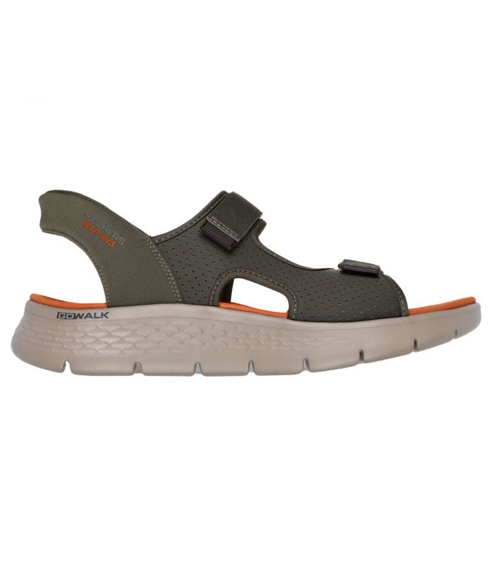 Compra online Sandalias Skechers Skechers Slip-ins GO WALK Flex SD Easy Entry Hombre Oliva en oferta al mejor precio