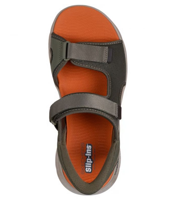 Compra online Sandalias Skechers Skechers Slip-ins GO WALK Flex SD Easy Entry Hombre Oliva en oferta al mejor precio