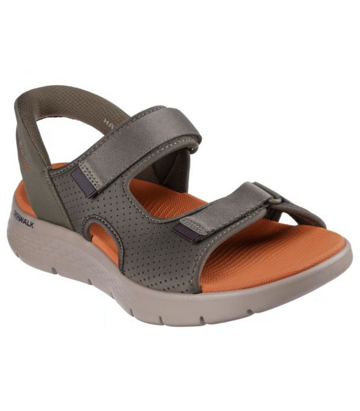 Compra online Sandalias Skechers Skechers Slip-ins GO WALK Flex SD Easy Entry Hombre Oliva en oferta al mejor precio