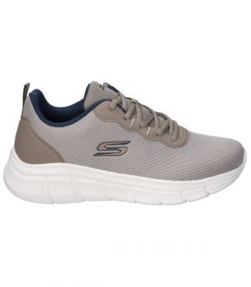 Zapatillas Skechers BOBS Sport B Flex - Icy Edge Hombre Taupe