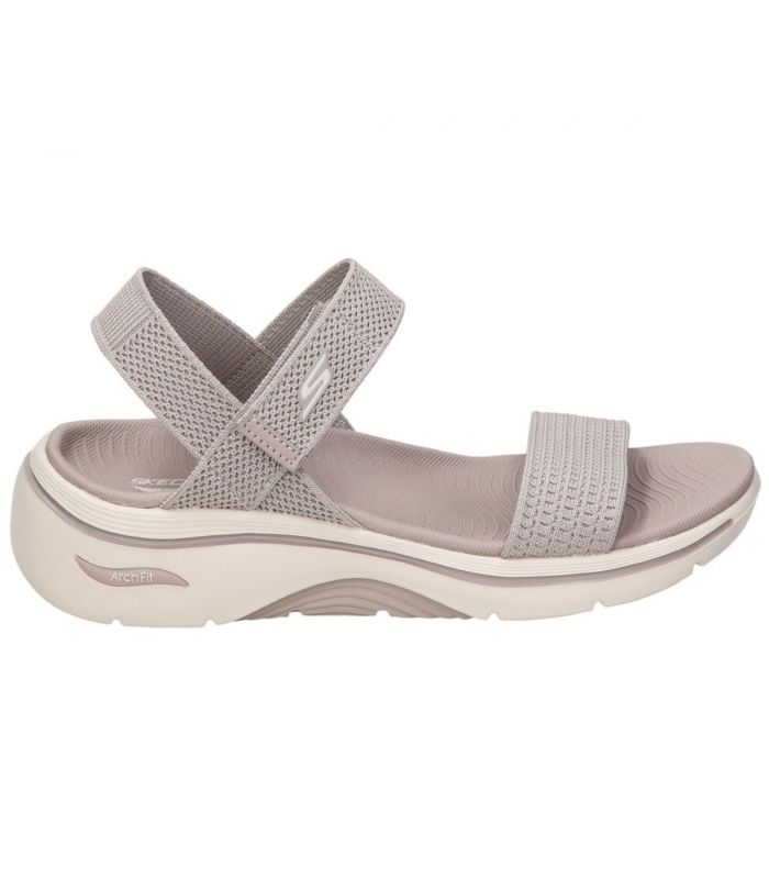Compra online Sandalias Skechers GO WALK Arch Fit 2.0 Sandal Annie Mujer Taupe en oferta al mejor precio