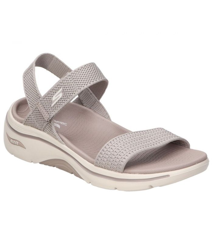 Compra online Sandalias Skechers GO WALK Arch Fit 2.0 Sandal Annie Mujer Taupe en oferta al mejor precio