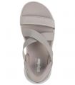 Compra online Sandalias Skechers Slip-ins: GO WALK Flex Sandal - Glimmer Mujer Taupe en oferta al mejor precio