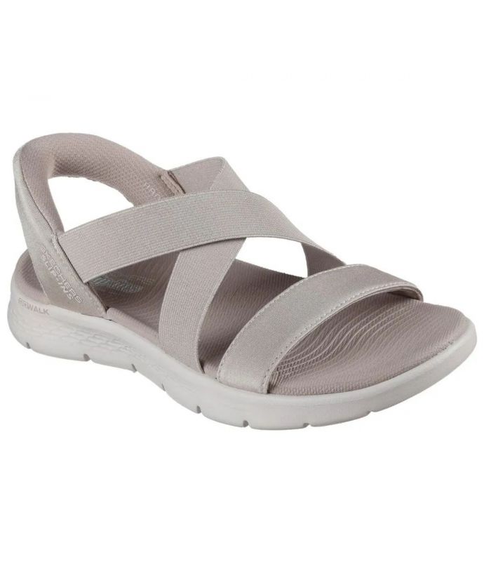 Compra online Sandalias Skechers Slip-ins: GO WALK Flex Sandal - Glimmer Mujer Taupe en oferta al mejor precio