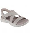 Compra online Sandalias Skechers Slip-ins: GO WALK Flex Sandal - Glimmer Mujer Taupe en oferta al mejor precio