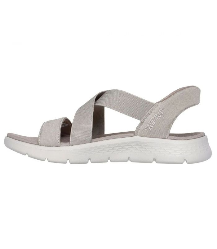 Compra online Sandalias Skechers Slip-ins: GO WALK Flex Sandal - Glimmer Mujer Taupe en oferta al mejor precio