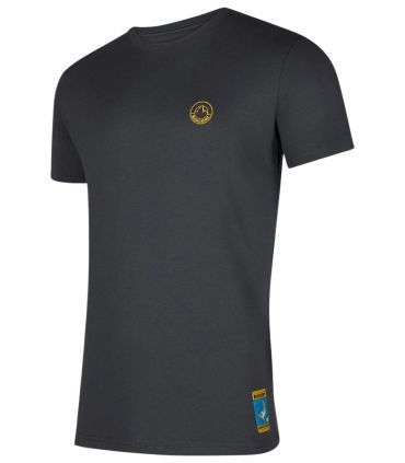 Camiseta La Sportiva Climbing On The Moon Hombre Nero Giallo