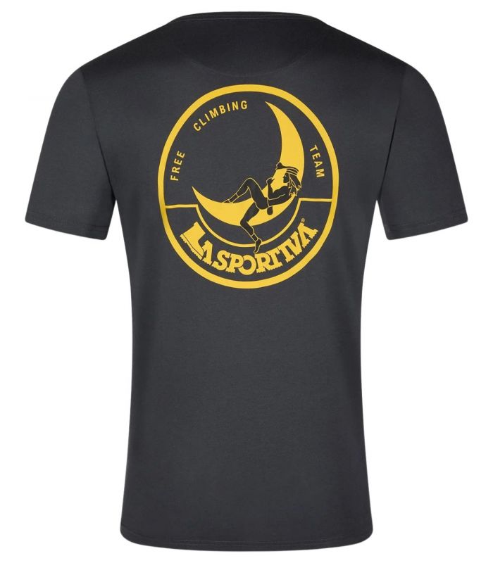 Compra online Camiseta La Sportiva Climbing On The Moon Hombre Nero Giallo en oferta al mejor precio