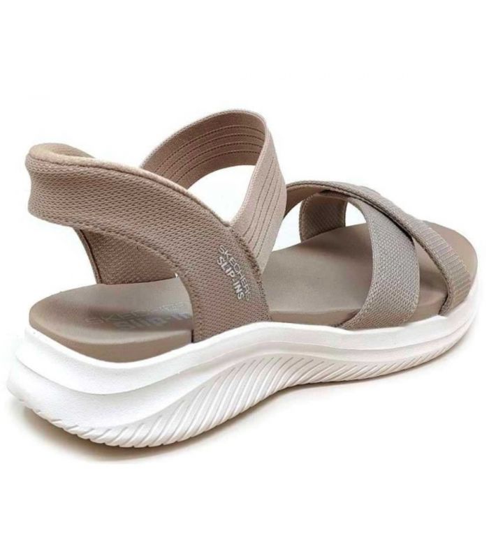 Compra online Sandalias Skechers Slip-ins Ultra Flex 3.0 Never Better Mujer Taupe en oferta al mejor precio