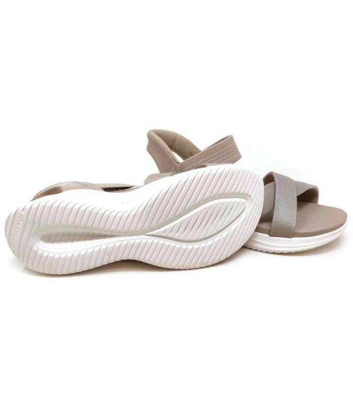 Compra online Sandalias Skechers Slip-ins Ultra Flex 3.0 Never Better Mujer Taupe en oferta al mejor precio