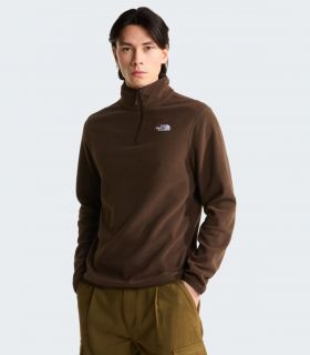 Forro Polar con cremallera de 1/4 The North Face Glacier Hombre Dark Chestnut