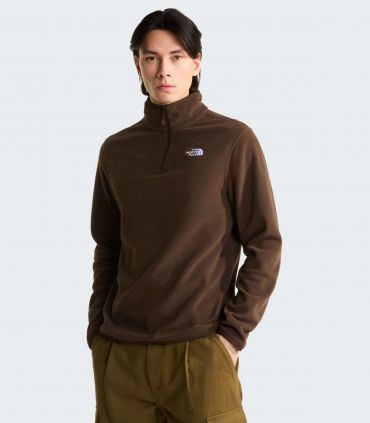 Forro Polar con cremallera de 1/4 The North Face Glacier Hombre Dark Chestnut