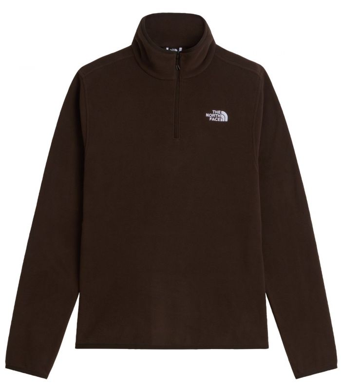 Compra online Forro Polar con cremallera de 1/4 The North Face Glacier Hombre Dark Chestnut en oferta al mejor precio
