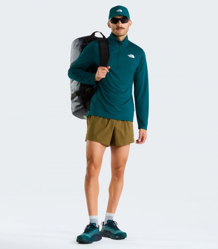 Compra online Camiseta The North Face de manga larga con cremallera de 1/4 24/7 Hombre Pacific Teal en oferta al mejor precio