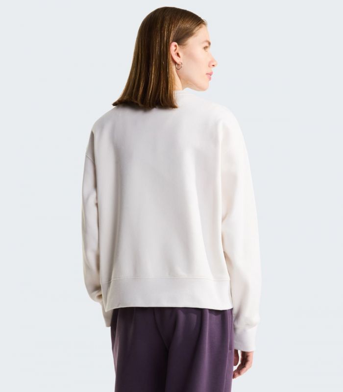 Compra online Sudadera The North Face TNF Essential Simple Dome Boxy Oversized Crew Mujer White Dune en oferta al mejor precio