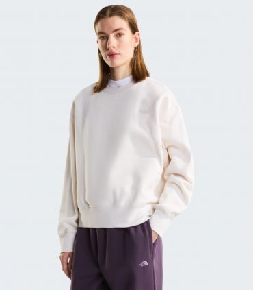 Sudadera The North Face TNF Essential Simple Dome Boxy Oversized Crew Mujer White Dune