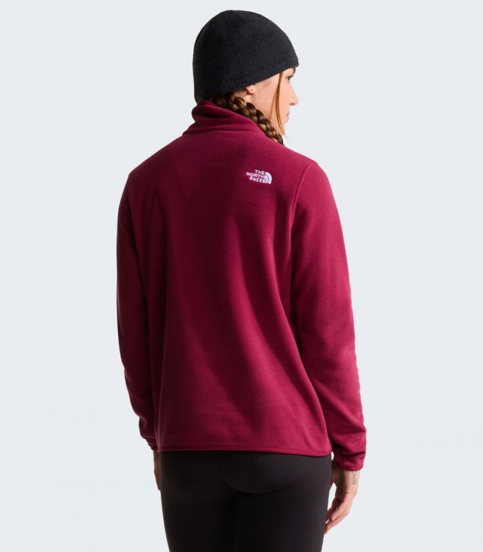 Compra online Forro polar con cremallera de 1/4 The North Face Glacier Mujer Burgundy Crush en oferta al mejor precio