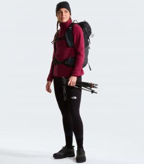 The North Face Forro polar con cremallera de 1/4 Glacier Mujer Burgundy Crush — foto 3