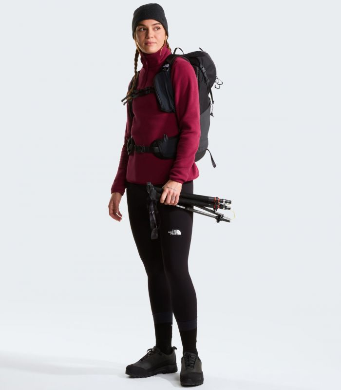 Compra online Forro polar con cremallera de 1/4 The North Face Glacier Mujer Burgundy Crush en oferta al mejor precio