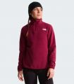 Compra online Forro polar con cremallera de 1/4 The North Face Glacier Mujer Burgundy Crush en oferta al mejor precio