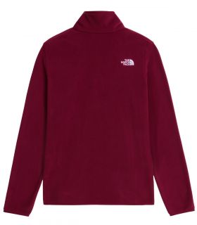 The North Face Forro polar con cremallera de 1/4 Glacier Mujer Burgundy Crush — foto 4