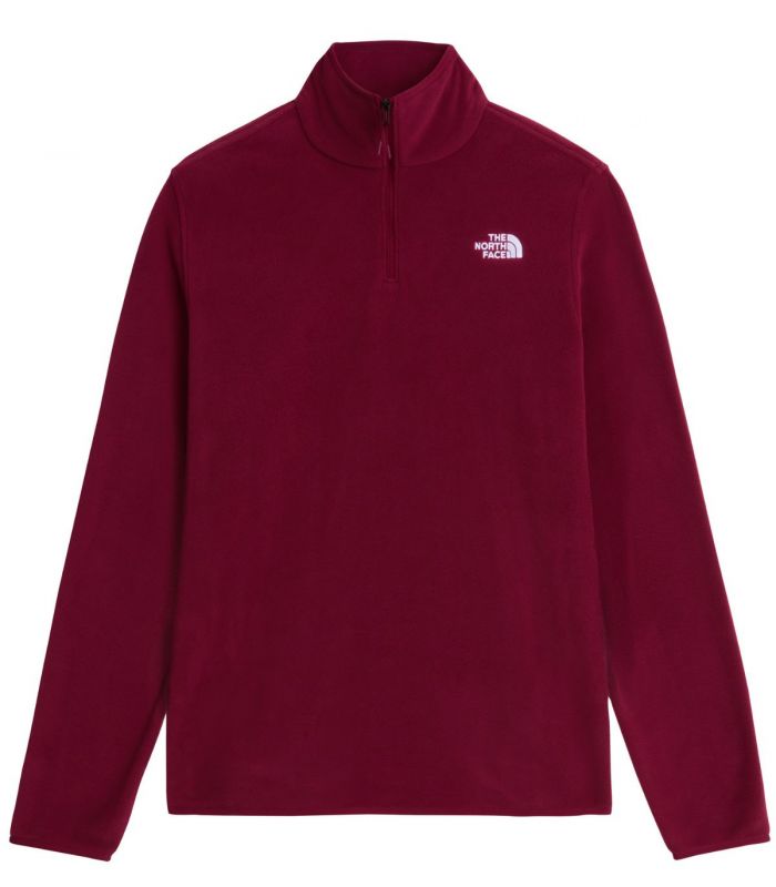 Compra online Forro polar con cremallera de 1/4 The North Face Glacier Mujer Burgundy Crush en oferta al mejor precio