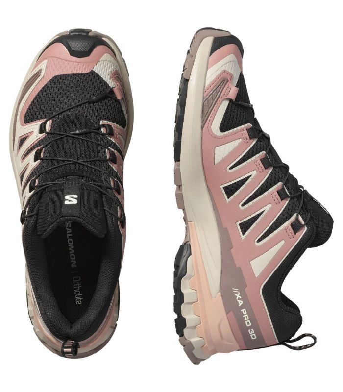 Compra online Zapatillas Salomon Xa Pro 3D V9 Mujer Black Burlwood Rose en oferta al mejor precio