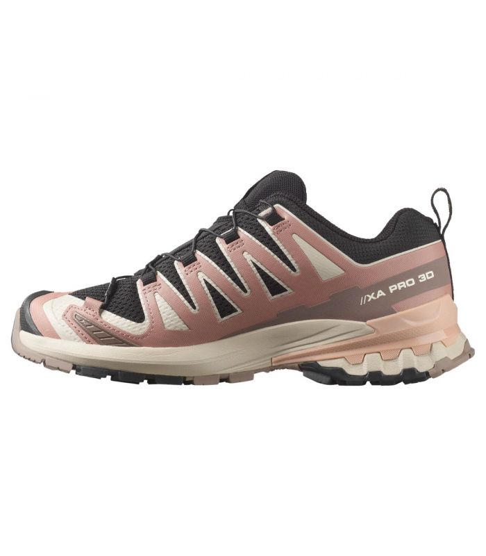 Compra online Zapatillas Salomon Xa Pro 3D V9 Mujer Black Burlwood Rose en oferta al mejor precio