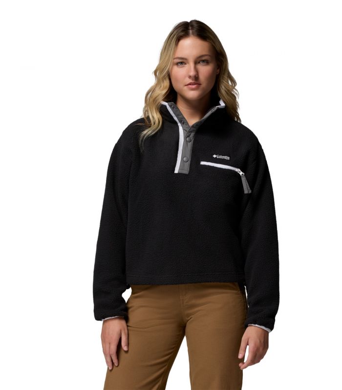 Compra online Forro polar Columbia Helvetia II Cropped Mujer Black en oferta al mejor precio