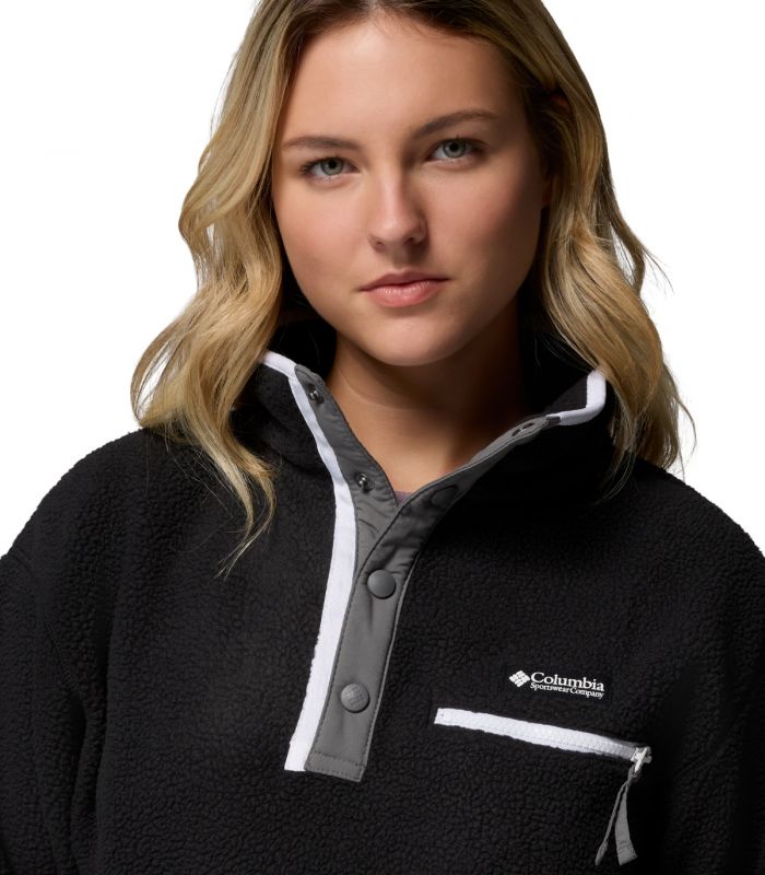 Compra online Forro polar Columbia Helvetia II Cropped Mujer Black en oferta al mejor precio