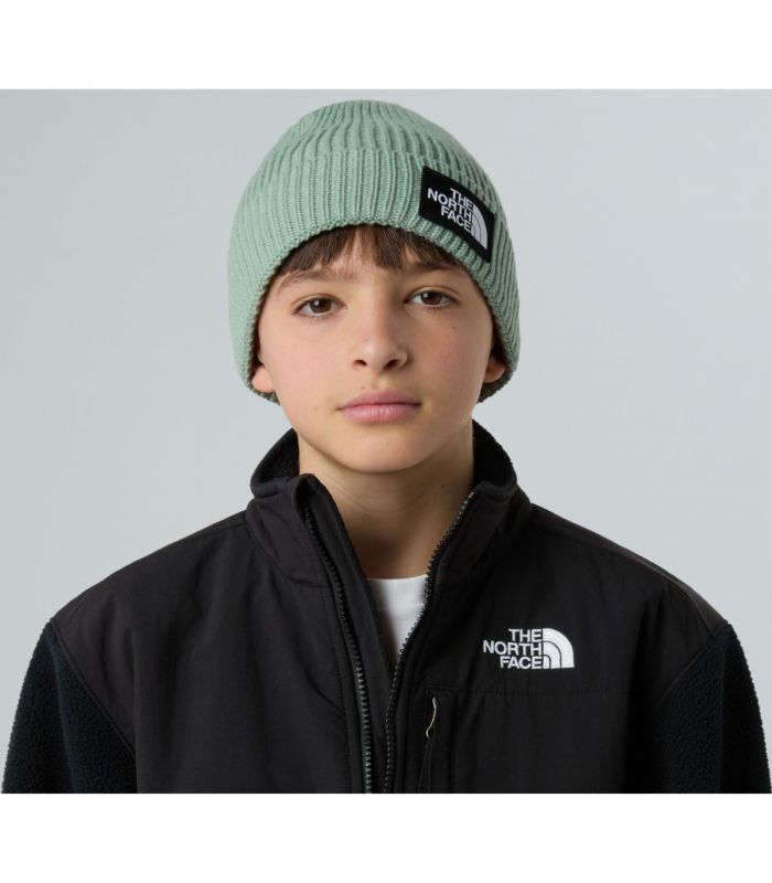 Compra online Gorro con borde y logotipo de The North Face encuadrado Niños Slate Moss en oferta al mejor precio