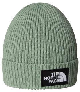Gorro con borde y logotipo de The North Face encuadrado Niños Slate Moss