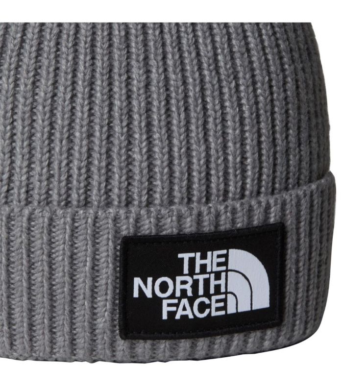 Compra online Gorro con borde y logotipo de The North Face encuadrado Niños TNF Medium Grey en oferta al mejor precio