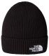 Gorro con borde y logotipo de The North Face encuadrado Niños TNF Black