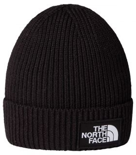 Gorro con borde y logotipo de The North Face encuadrado Niños TNF Black